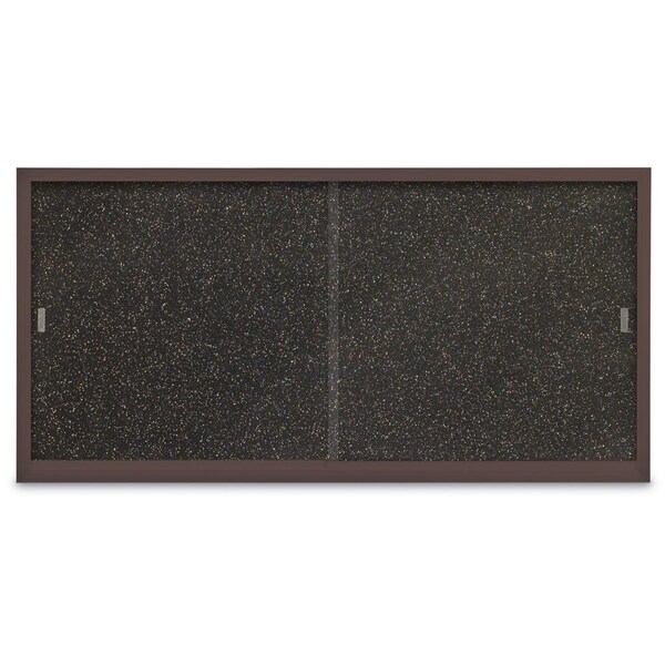 Sliding Door Indoor Enclosed Corkboard, 7, UV9027ACS-SATIN-AMETHY